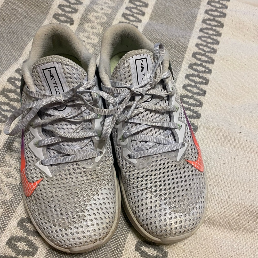 Nike Gray and Red Athletic Shoes